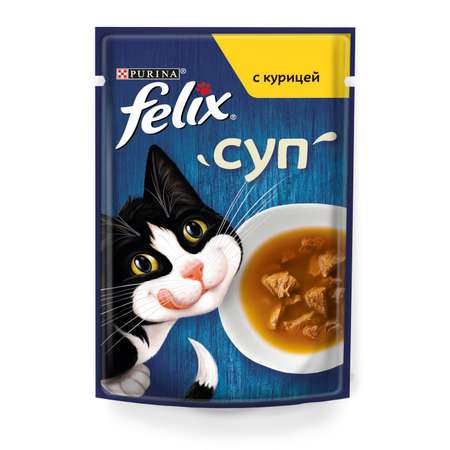 Корм влажный для кошек Felix 48г суп курица