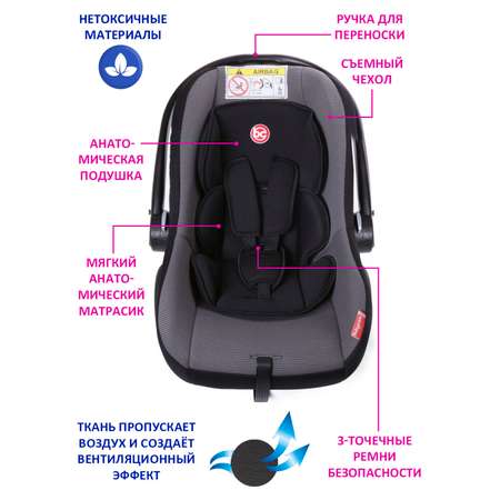 Автокресло BabyCare Lora паутинка чёрный