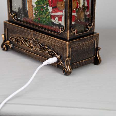 Светодиодная фигура Sima-Land «Дед Мороз с подарками» батарейки не в комплекте USB свечение тёплое белое