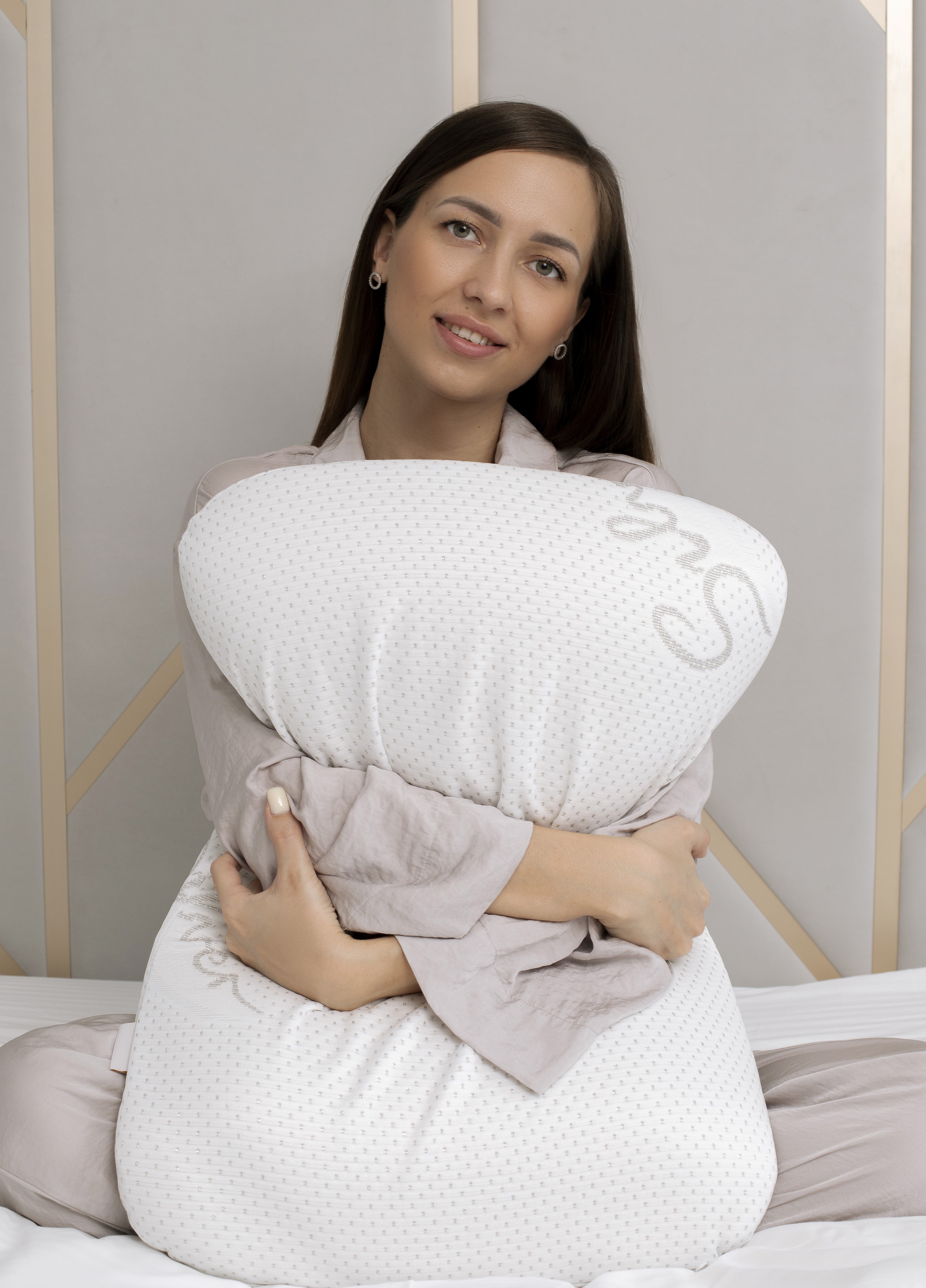 Анатомическая подушка Asvetida Silver 50*70 c эффектом памяти Memory Foam - фото 10