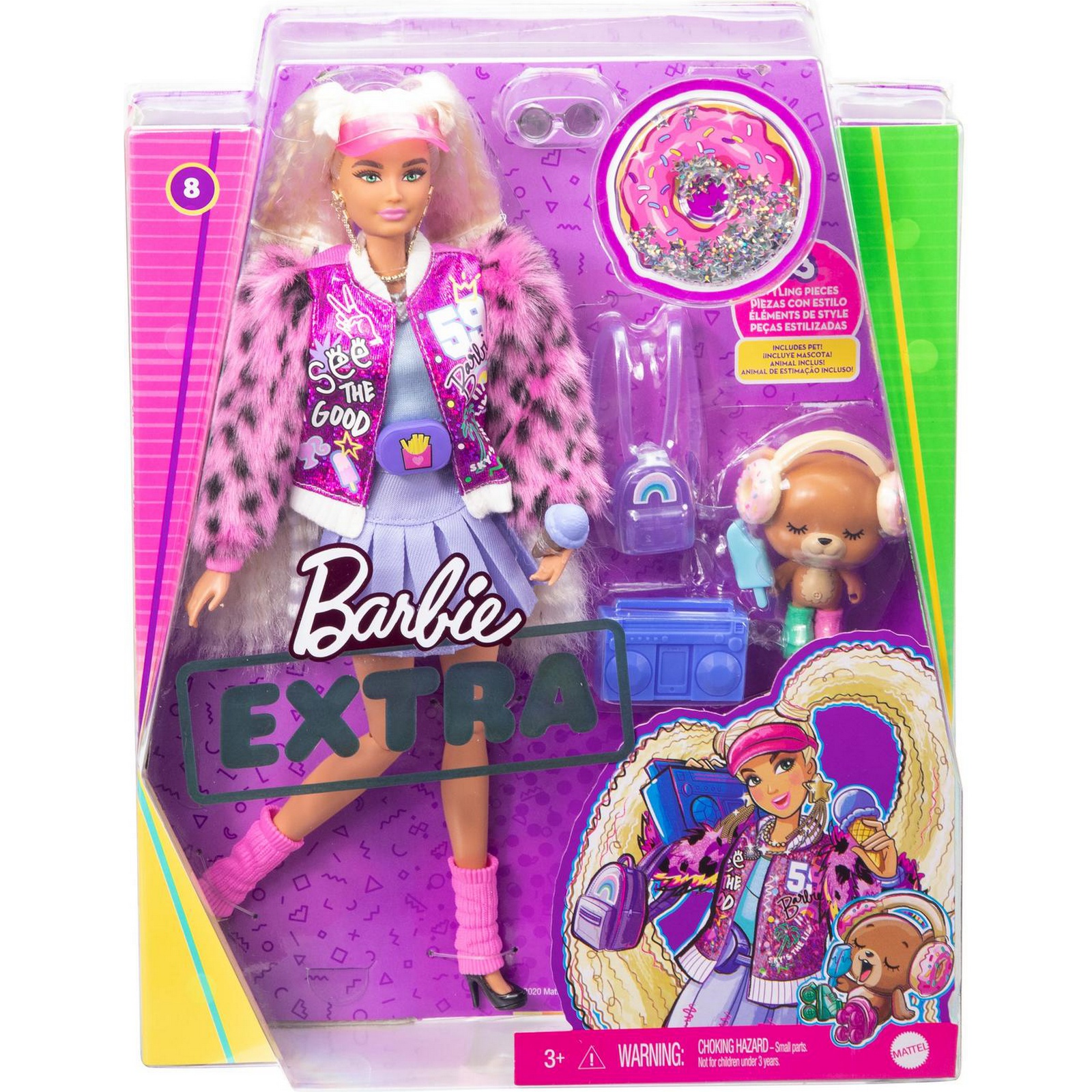 Кукла Barbie Экстра Блондинка с хвостиками GYJ77 купить по цене 2999 ₽ в  интернет-магазине Детский мир