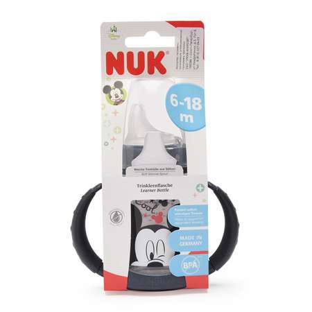 Бутылочка-поильник Nuk Disney Микки 150мл Черная 10743499