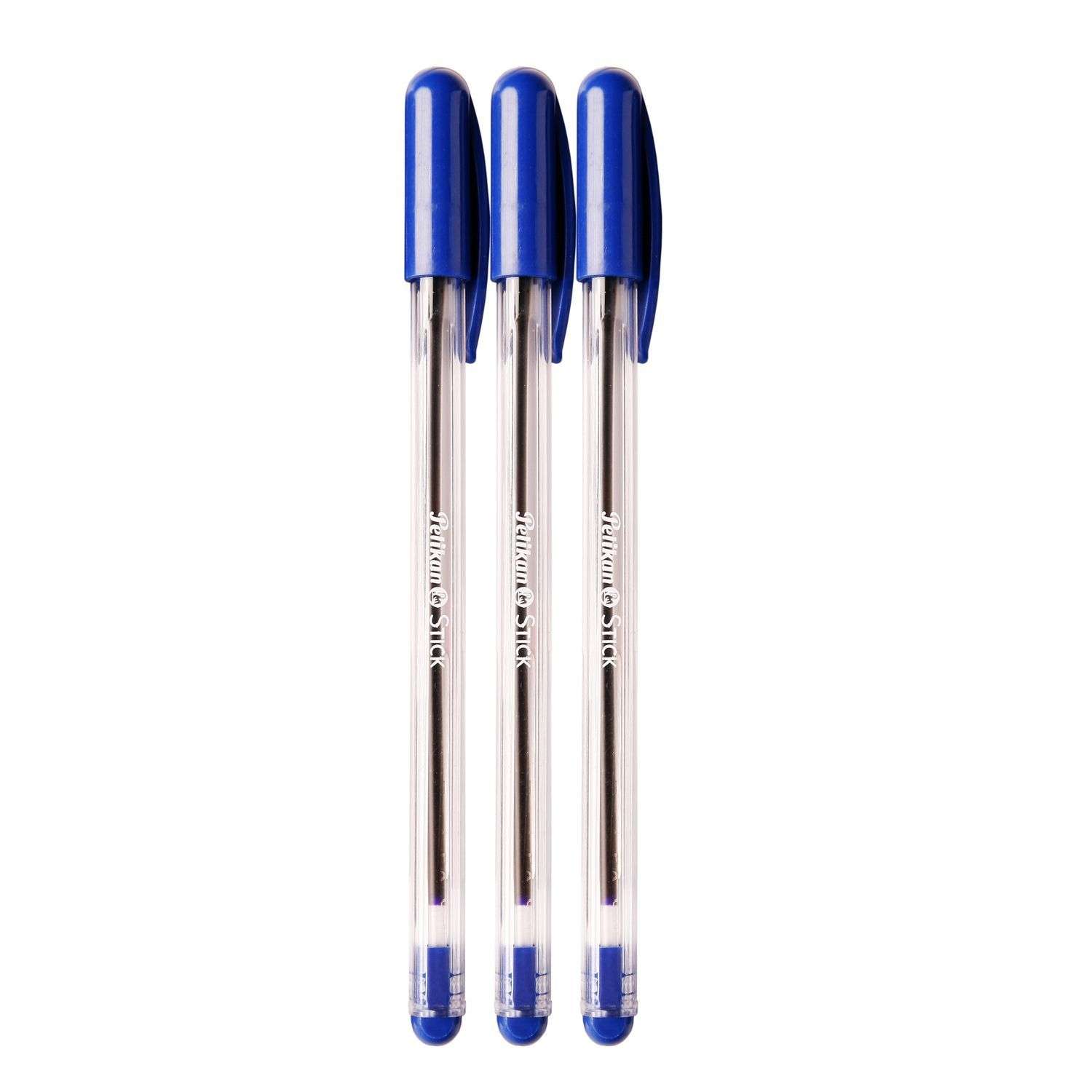 Ручки шариковые PELIKAN stick синие 3шт. - фото 1