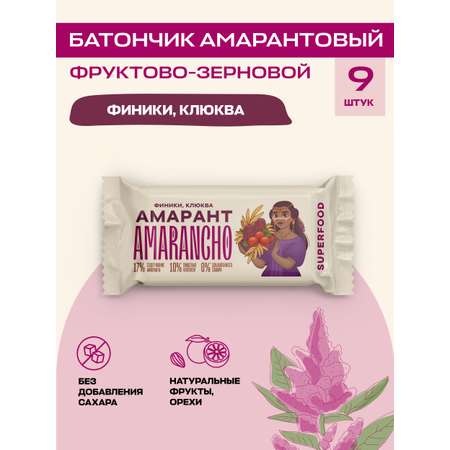 Батончик фруктово-зерновой Amarancho финики клюква