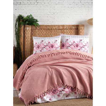 Плед Arya Home Collection на кровать диван евро 220x240 Kaila хлопок