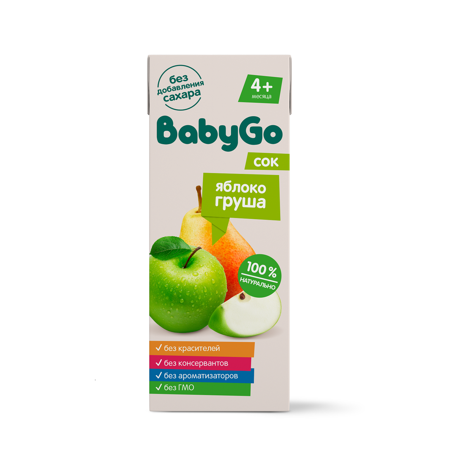 Сок Baby Go яблоко-груша 0.2л с 4месяцев - фото 2
