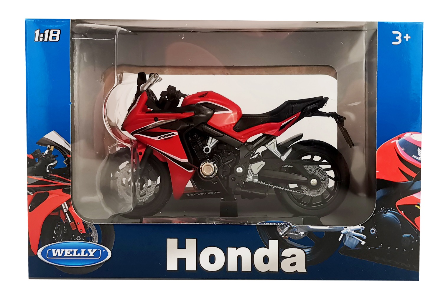 Мотоцикл Welly 1:18 Honda CBR 650F красный купить по цене 1499 ₽ в  интернет-магазине Детский мир