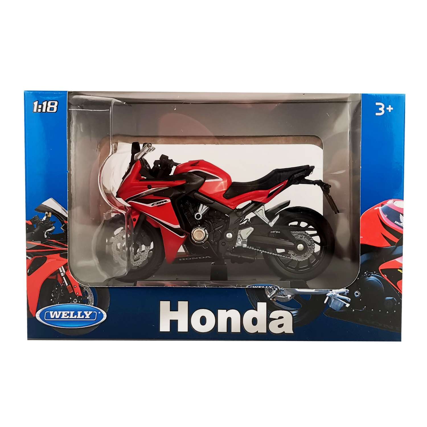 Мотоцикл WELLY 1:18 Honda CBR 650F красный 12853PW - фото 2