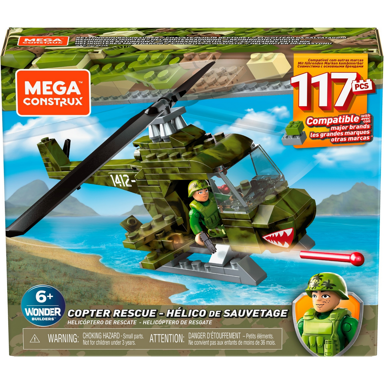 Конструктор Mega Construx Военный вертолет GNY51 - фото 1