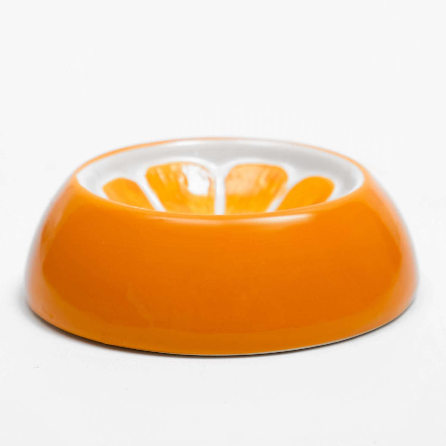 Миска Пижон керамическая для грызунов Апельсинка 7.7х2.3 см 100 мл - фото 2