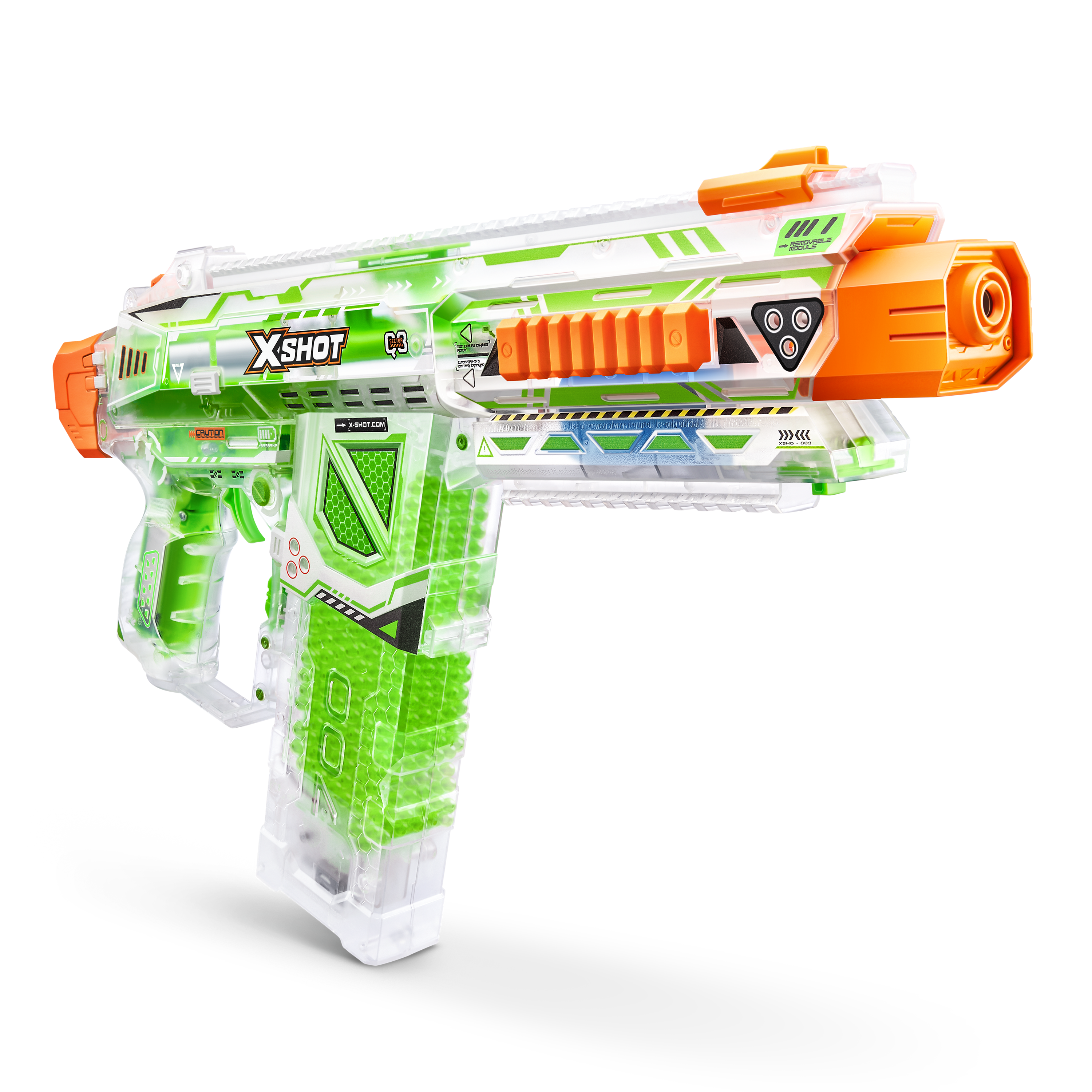 Игровой набор для стрельбы Zuru XSHOT  Hypergel glow in the dark Бластер Найтмер + 10000 светящихся гелевых шарика - фото 2