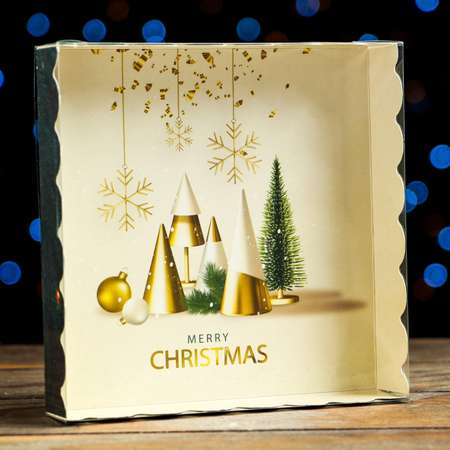 Коробочка Sima-Land для печенья«Рождество» 15×15×3 см. 1 шт.