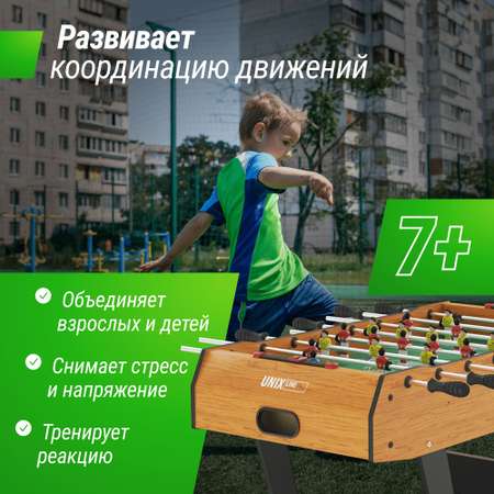 Игровой стол складной UNIX line Футбол - кикер 122х61 cм Wood