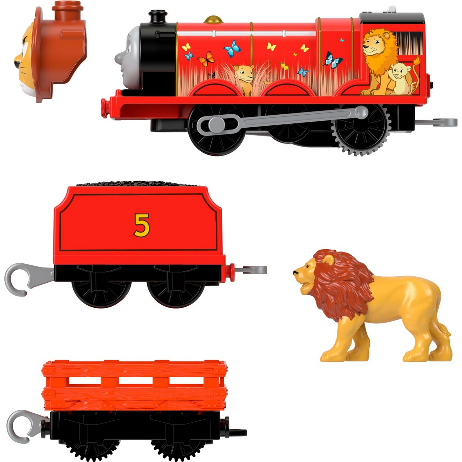 Паровозик Thomas & Friends Железная дорога Герои мультфильмов Джеймс-лев GLK72 GLK69 - фото 7