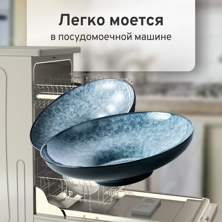 Тарелка ZDK Homium Kitchen Family глубокая цвет голубой D25см (объем 800мл)