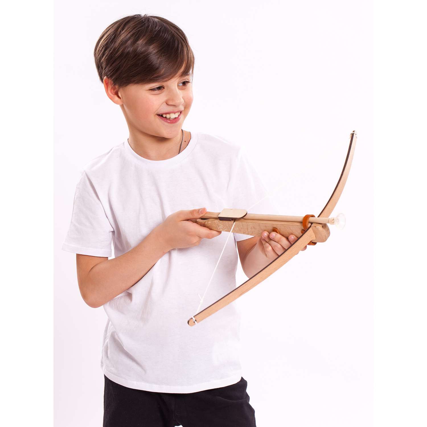 Деревянный арбалет Древо Игр детский с двумя стрелами на присосках - фото 16