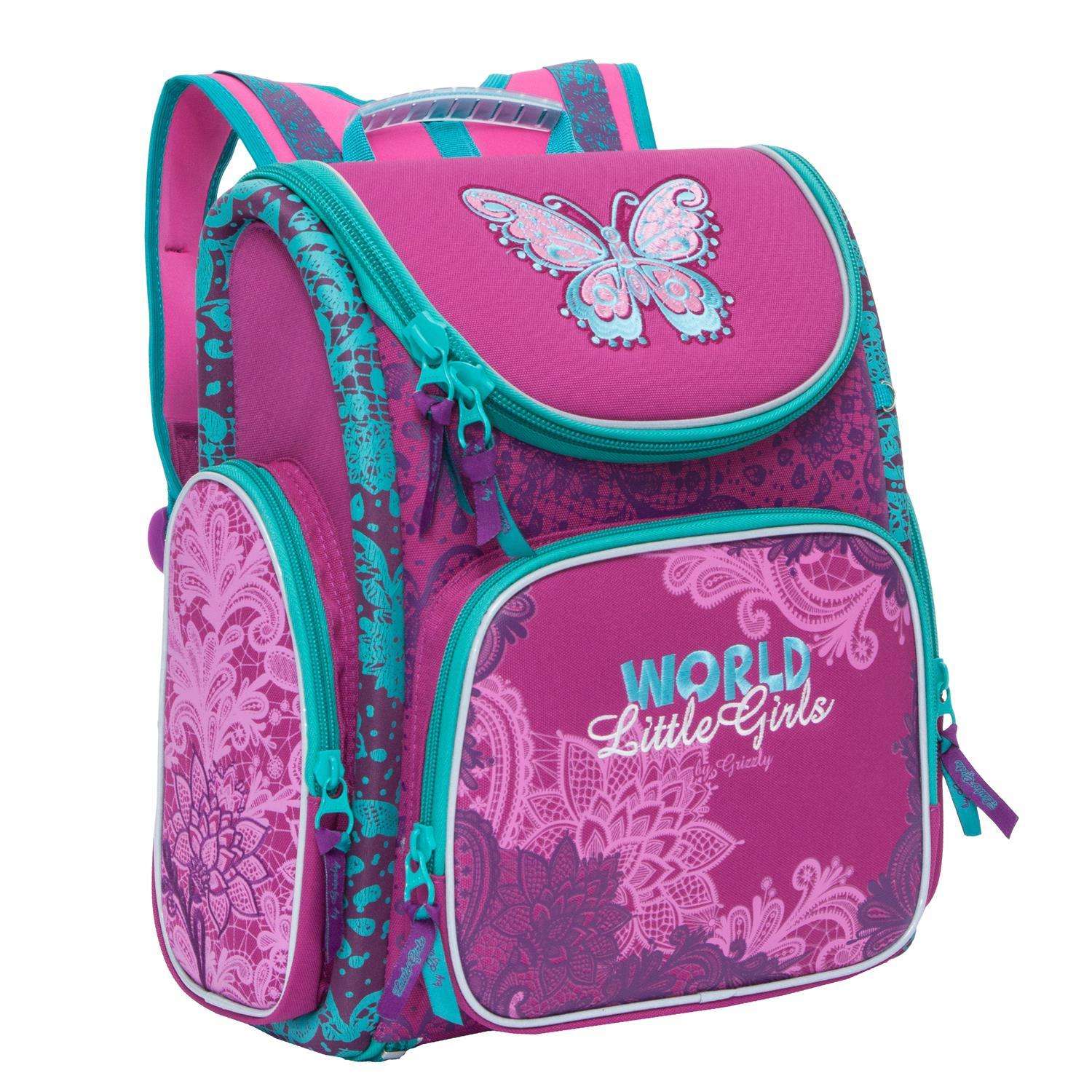 Рюкзак Grizzly для девочки бабочки - фото 2