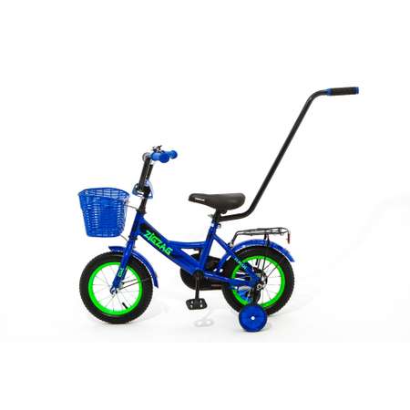 Велосипед ZigZag 12 CLASSIC синий С РУЧКОЙ