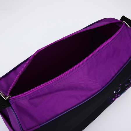 Сумка NAZAMOK спортивная Котик 40х21х24см цвет черный фиолетовый