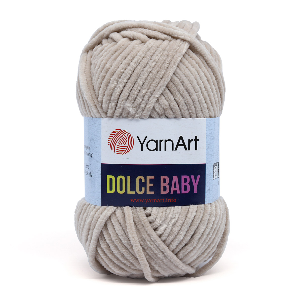 Пряжа для вязания YarnArt Dolce Baby 50 гр 85 м микрополиэстер плюшевая 5 мотков 771 светло-бежевый - фото 4