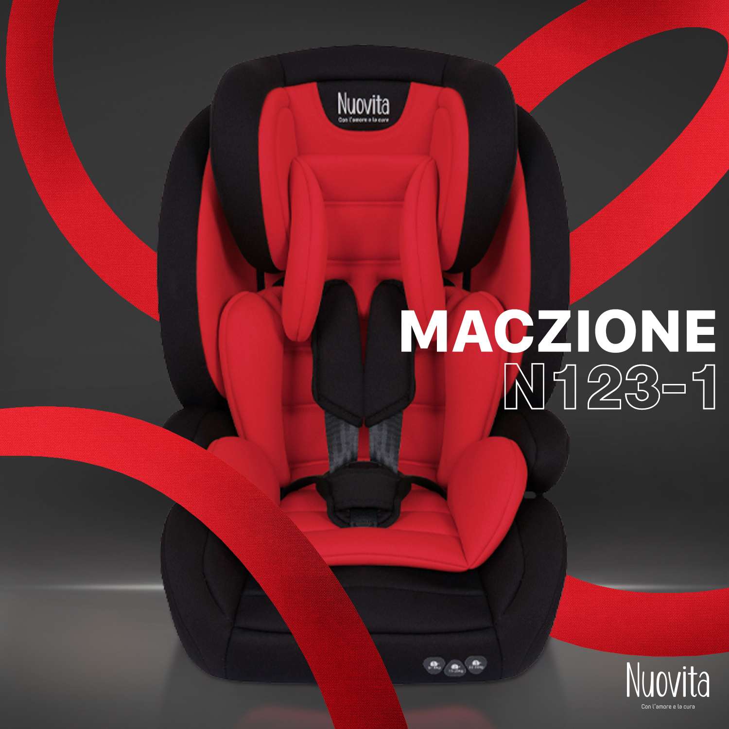 Автокресло Nuovita Maczione N123-1 Красный - фото 2