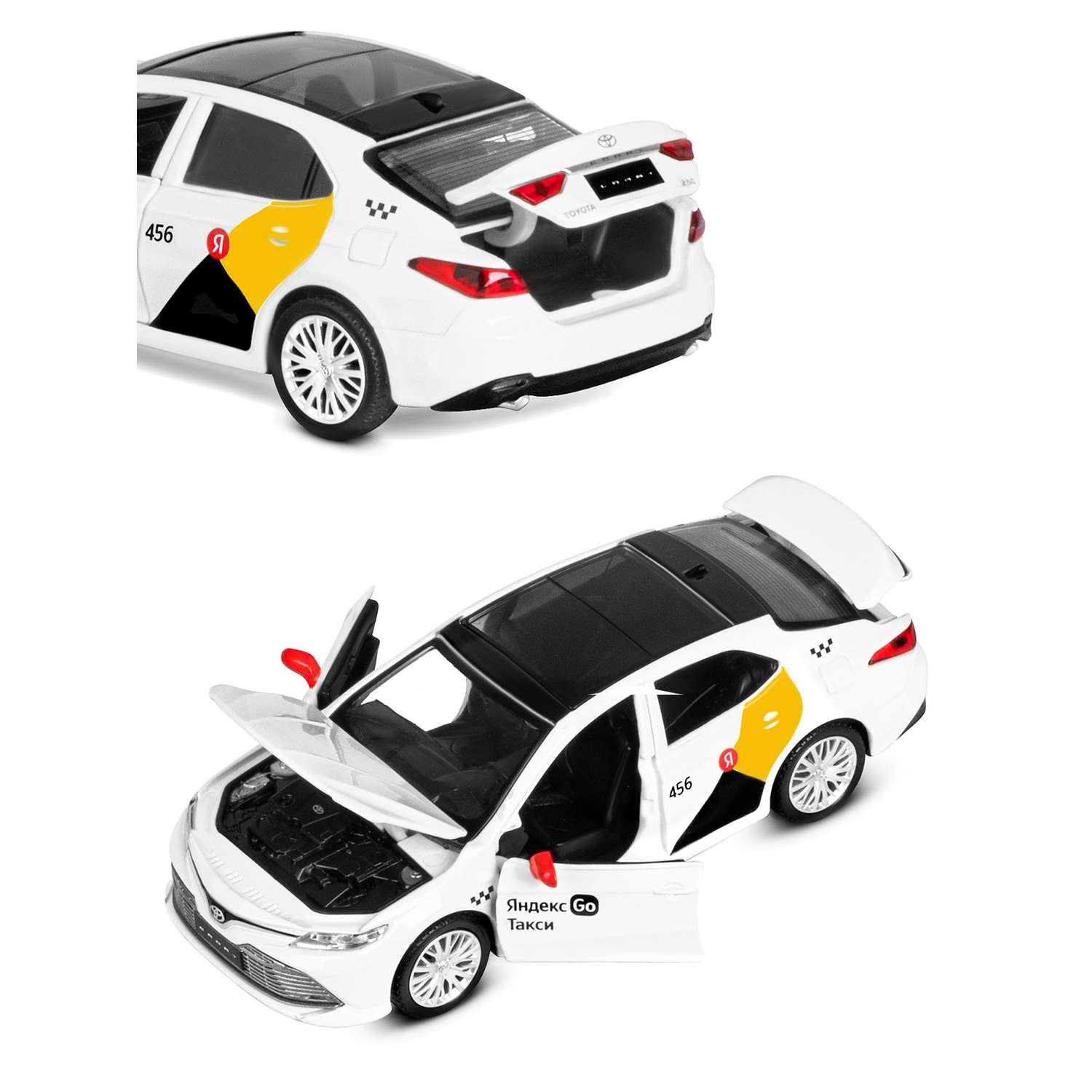 Машинка металлическая Яндекс GO 1:34 Toyota Camry белый инерция Озвучено Алисой JB1251483 - фото 10
