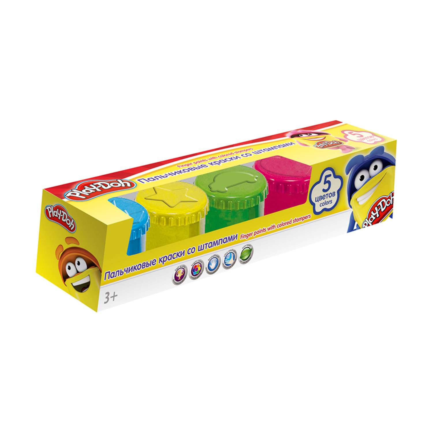 Краски пальчиковые Play-Doh 5 цв. - фото 1