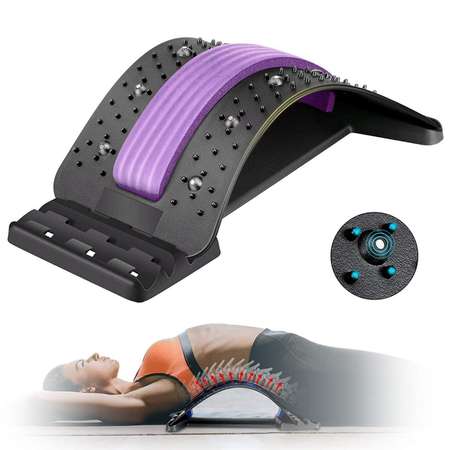 Тренажер мостик STRONG BODY МФР для спины и шеи черно-фиолетовый