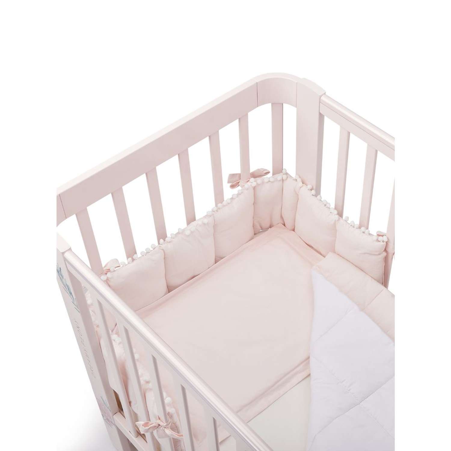 Детская кроватка Happy Baby Mommy Love прямоугольная, продольный маятник (розовый) - фото 11