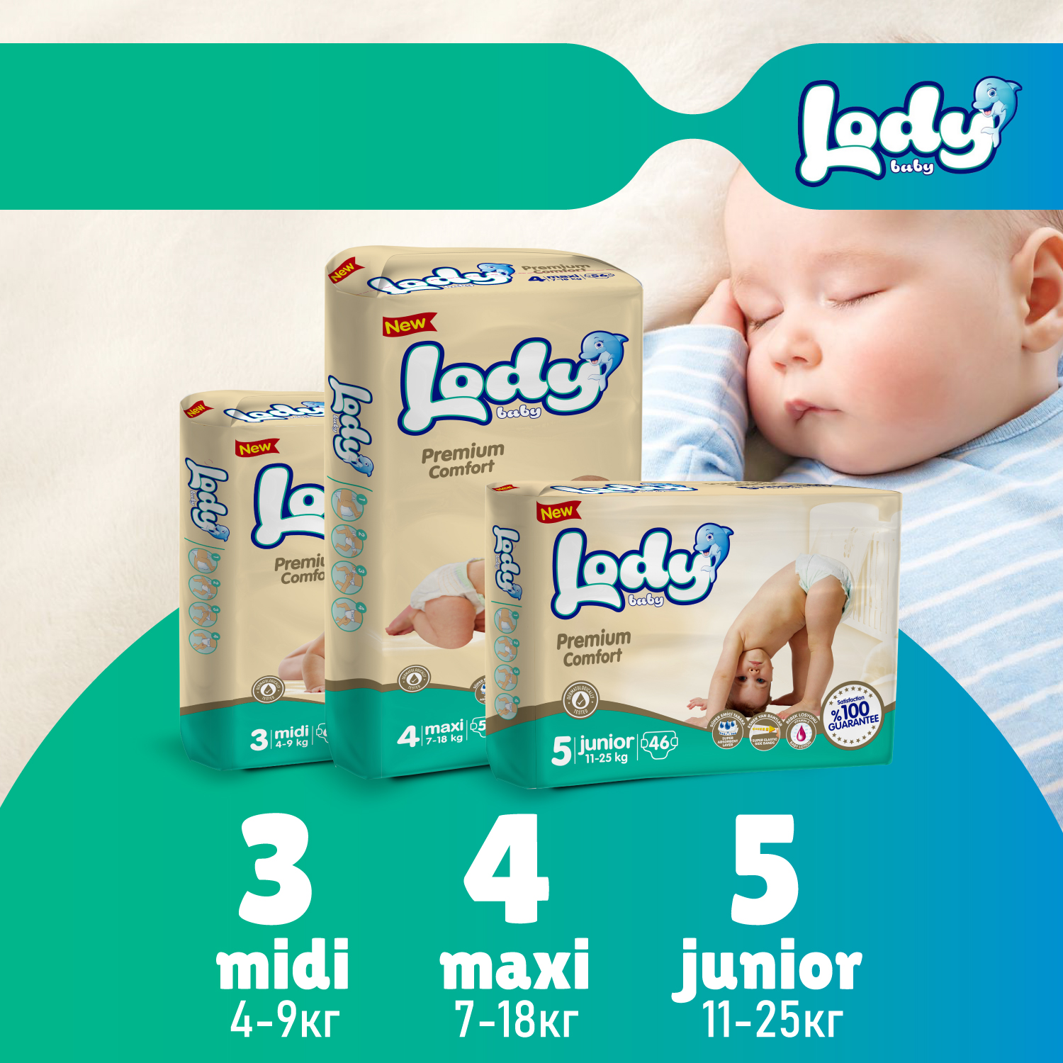 Детские подгузники LODY BABY 4 макси 7-18 кг 56шт - фото 7