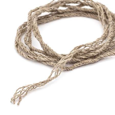 Шпагат льняной Айрис веревочка для рукоделия упаковки творчества 1.2 мм 50 м суровый