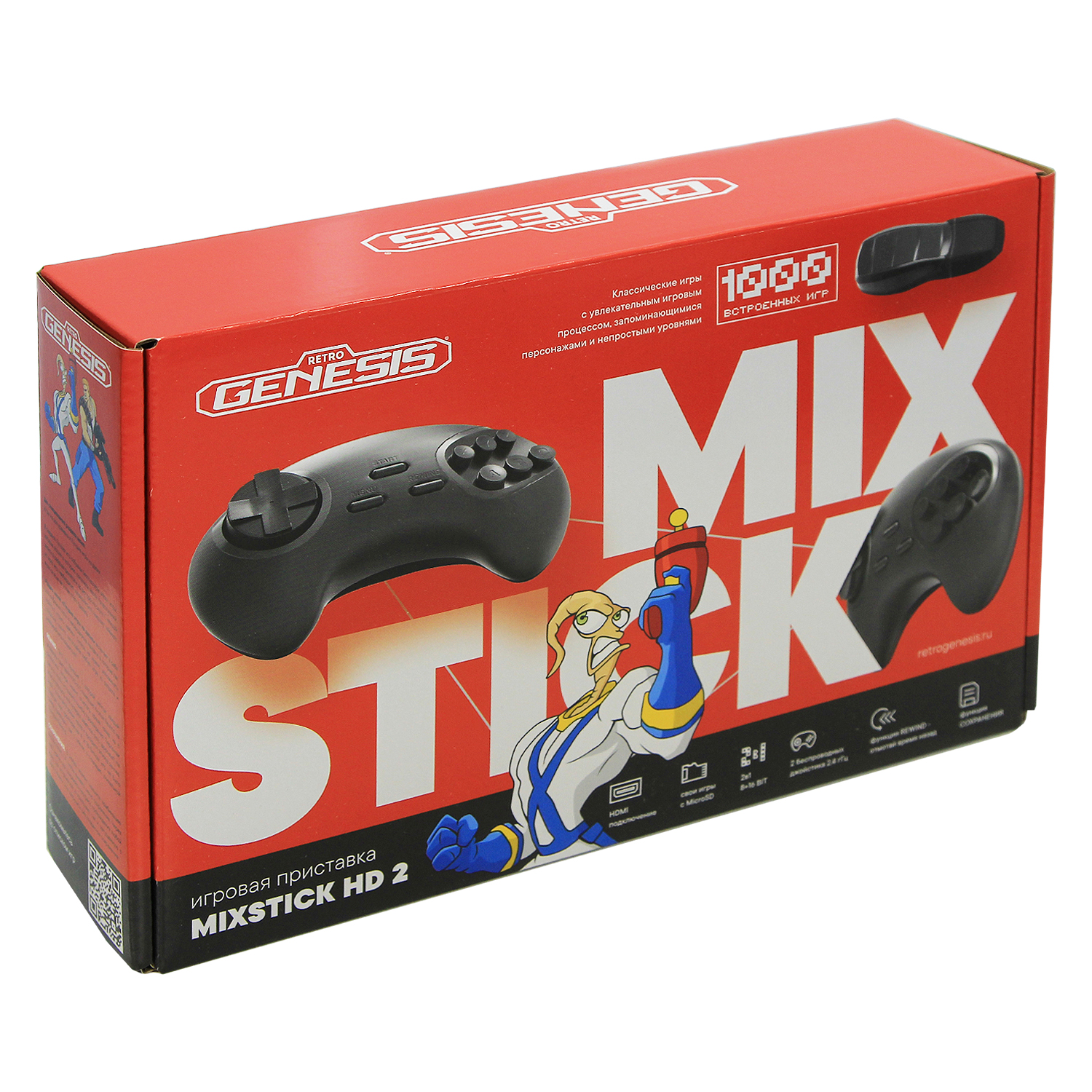 Игровая приставка Retro Genesis MixStick HD 2 + 1000 игр 8+16Bit - фото 1