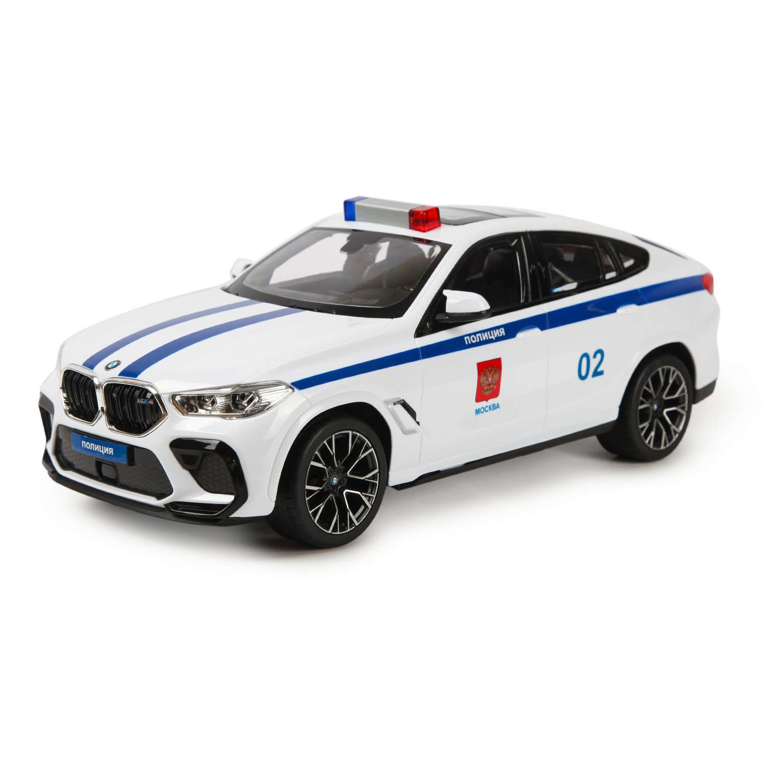 Машина Rastar РУ 1:14 BMW X6 Police Белая 99200P - фото 2