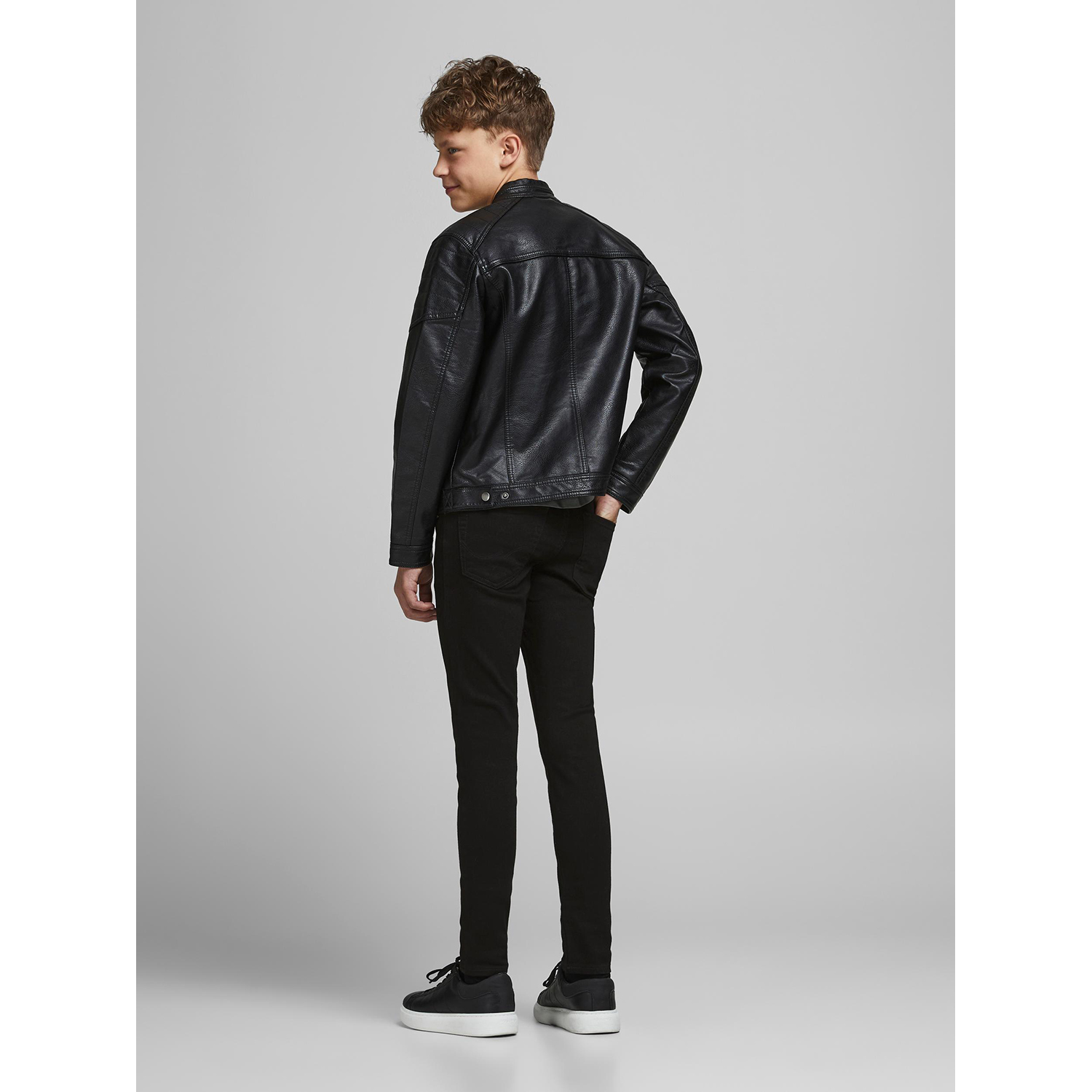 Брюки JACK AND JONES JUNIOR 12149934/Black Denim - фото 4