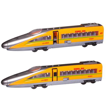 Поезд ABTOYS скоростной инерционный желтый