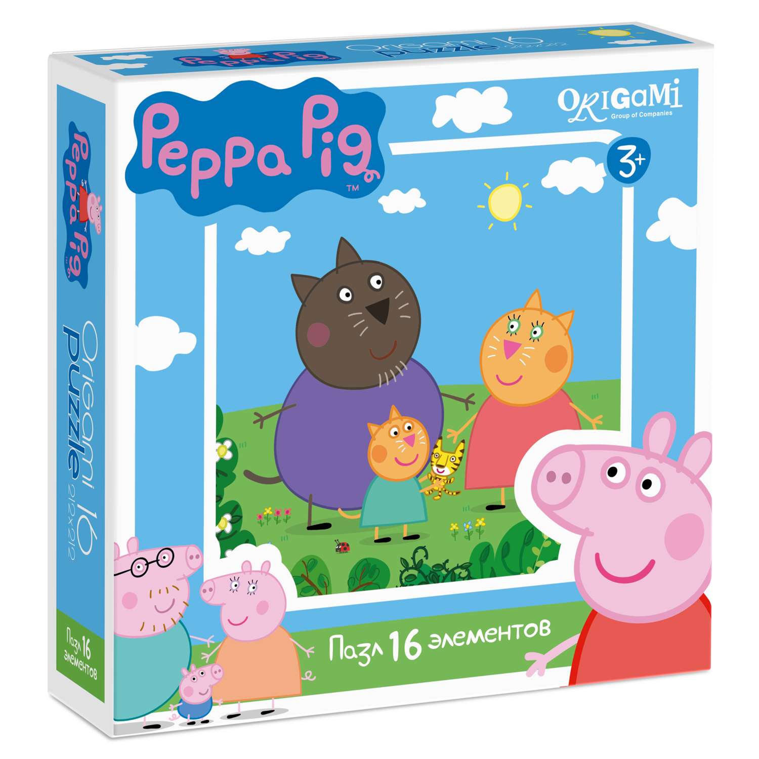 Пазлы ORIGAMI Peppa Pig 16 элементов в ассортименте - фото 5