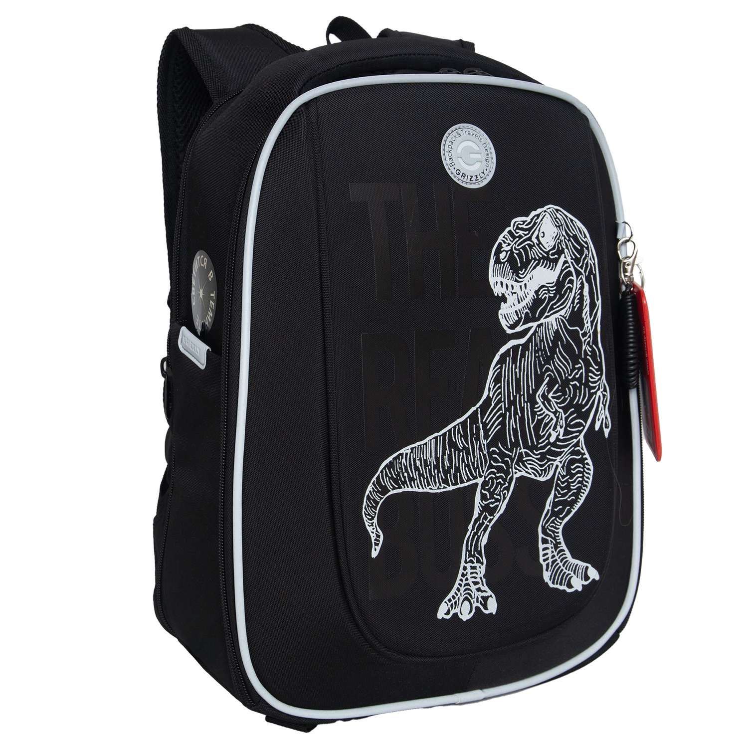 Рюкзак школьный Grizzly Черный RAf-493-2/1 - фото 2