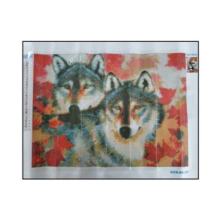 Алмазная мозаика Seichi Два волка 50х65 см