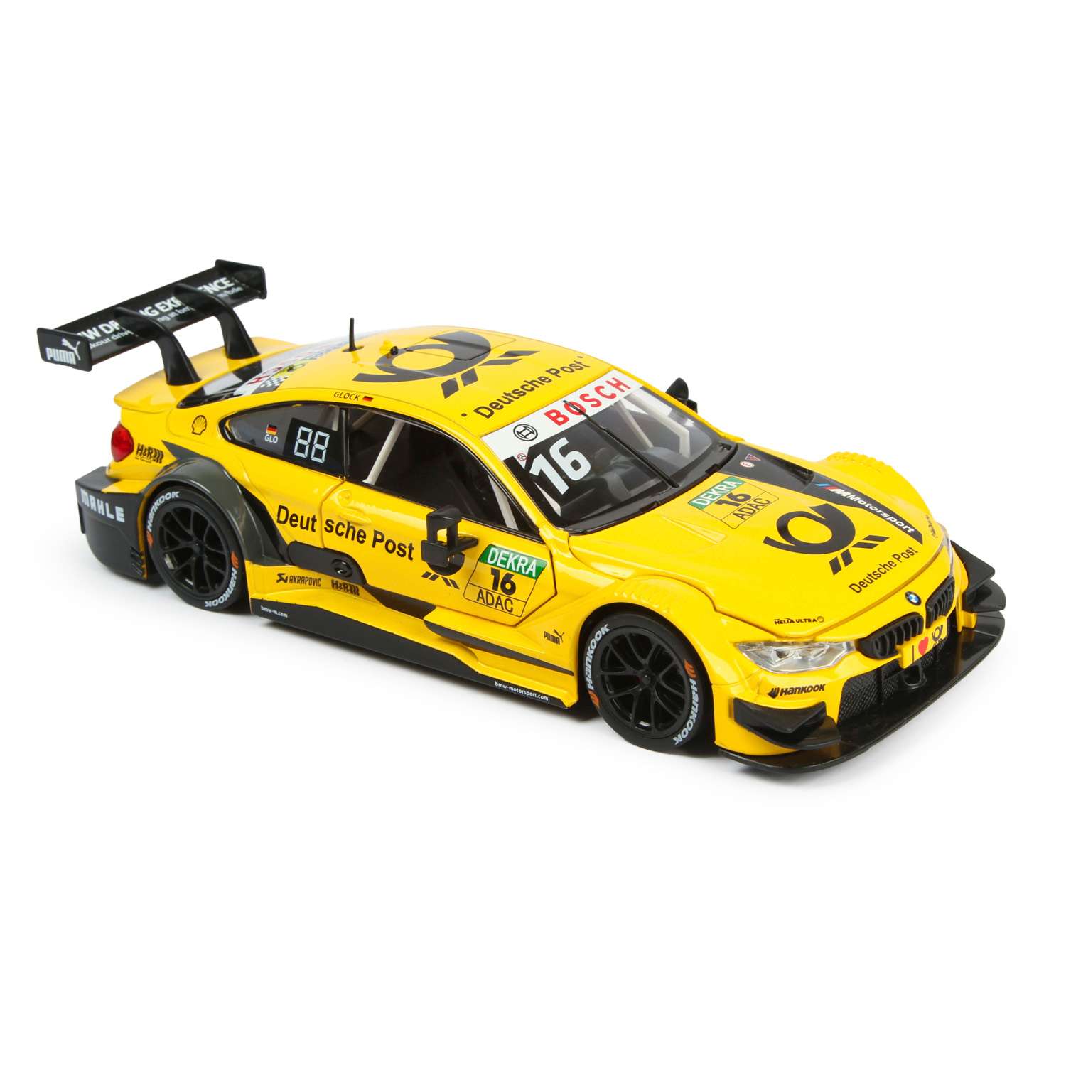 Машинка Mobicaro 1:24 BMW M4 DTM Желтая 68256B 68256B - фото 3