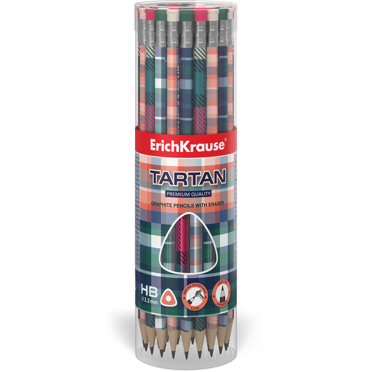 Карандаш чернографитный ErichKrause Tartan HB 56010 - фото 3