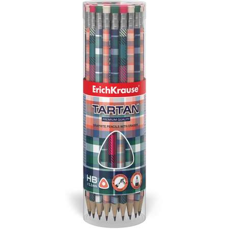 Карандаш чернографитный ErichKrause Tartan HB 56010