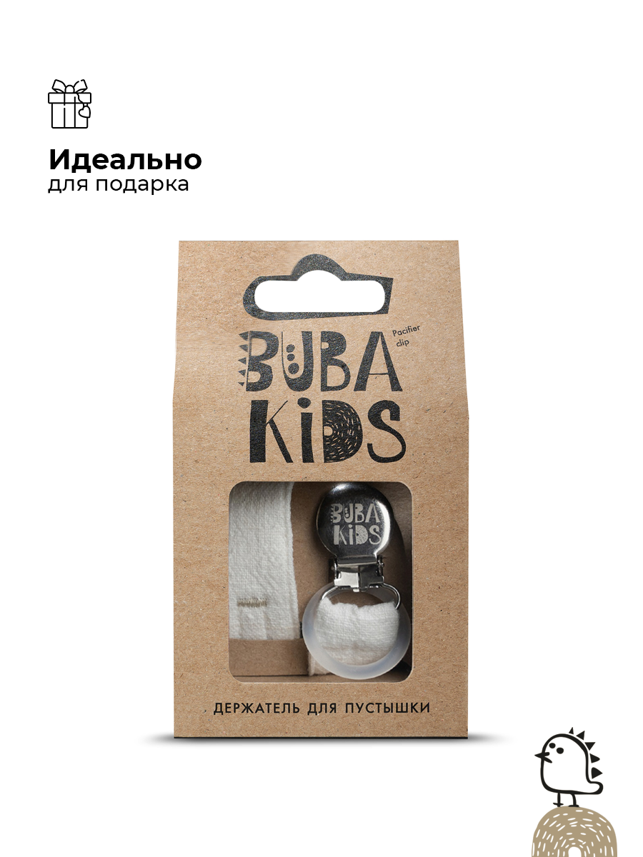 Держатель для пустышки BUBA KIDS из крапивы Рами Белоснежный - фото 3