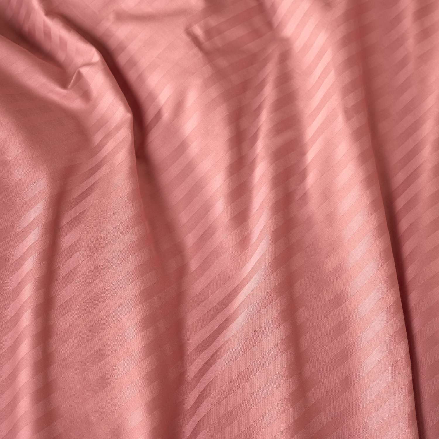 Постельное белье Arya Home Collection Евро комплект Отель 200х220 страйп сатин 2 наволочки 50х70 Розовый - фото 10