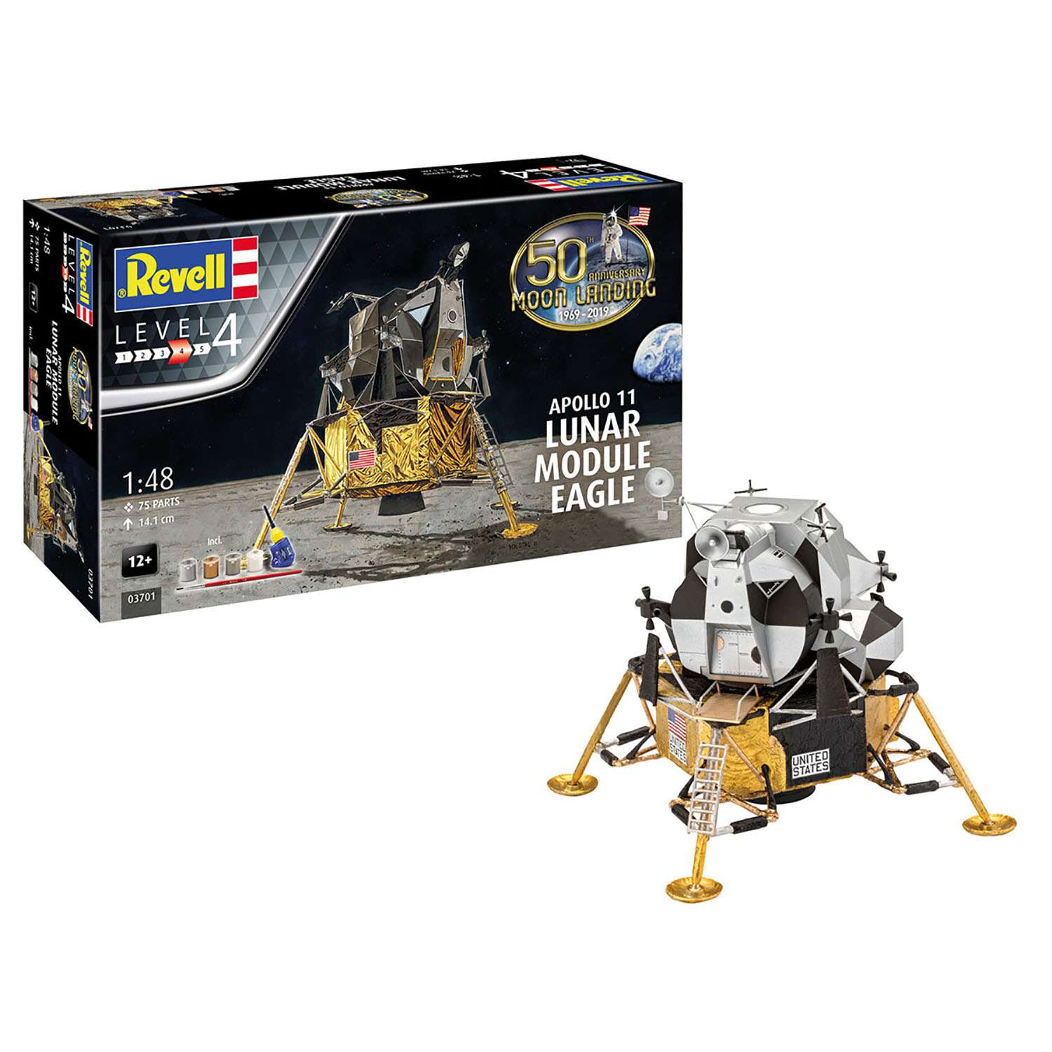Модель для сборки Revell Подарочный набор Аполлон-11: Лунный модуль Орел 03701 - фото 2