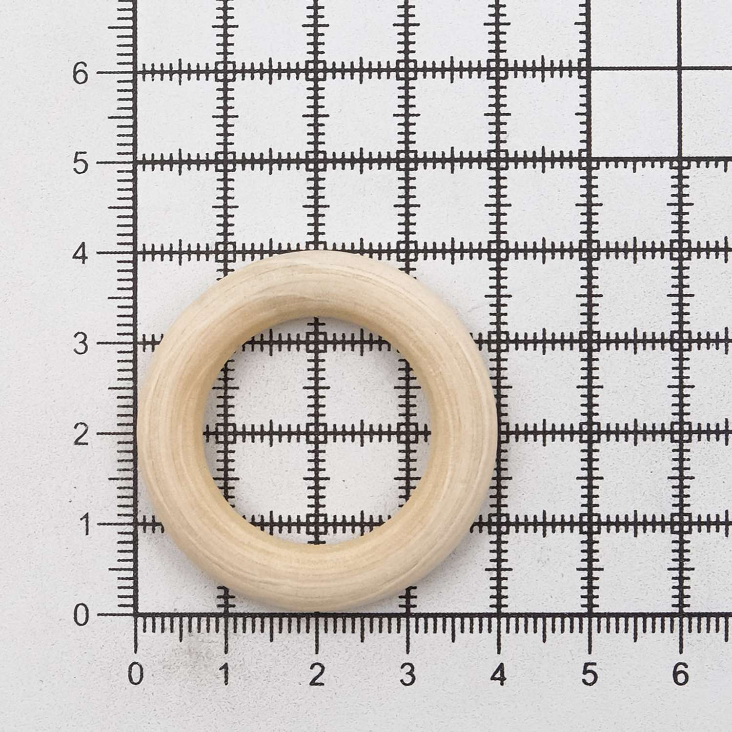 Бусины Айрис деревянные неокрашенные кольцо 40 мм 4 шт - фото 3