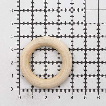 Бусины Айрис деревянные неокрашенные кольцо 40 мм 4 шт