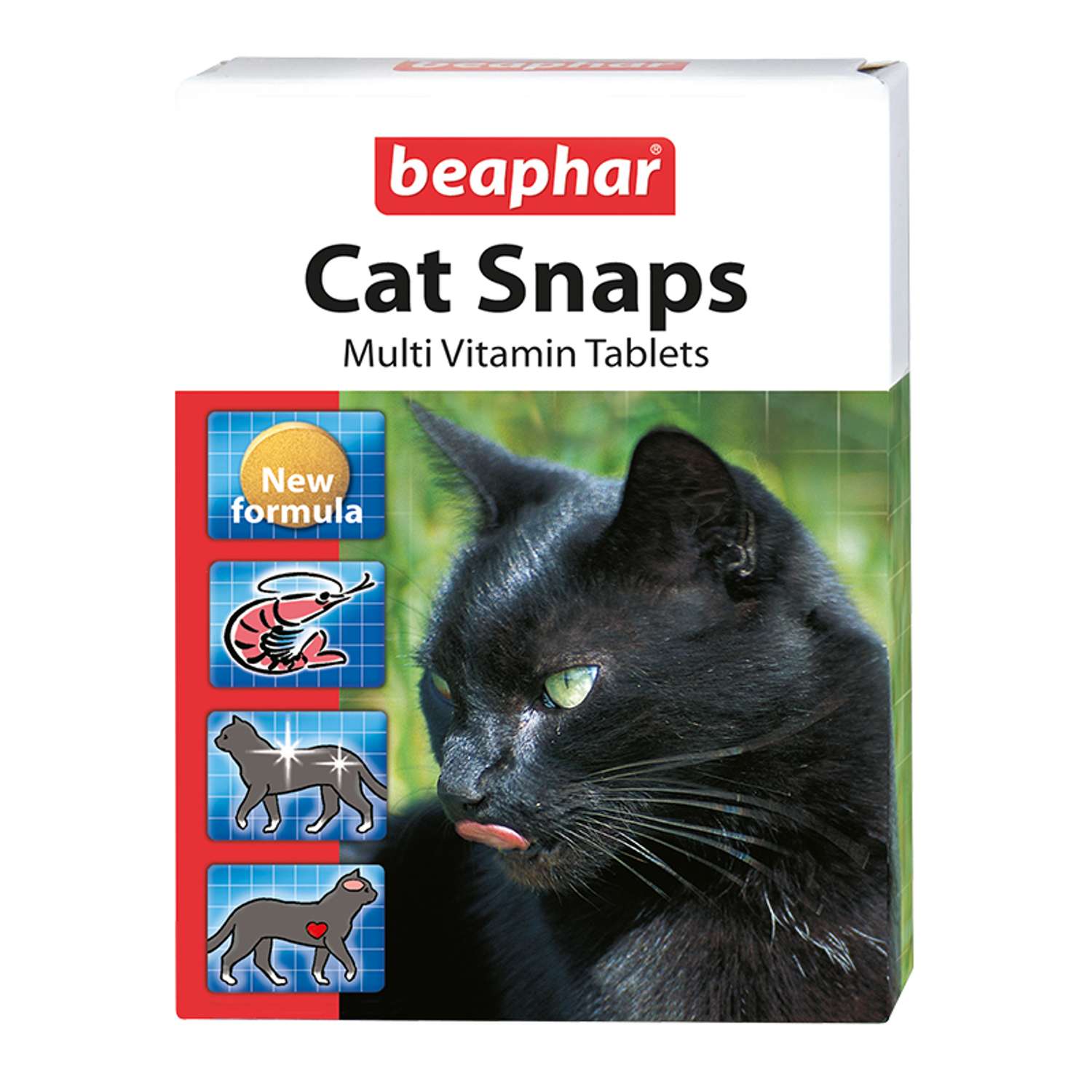 Витамины для кошек Beaphar Cat Snaps для шерсти и работы сердца 75таблеток - фото 1