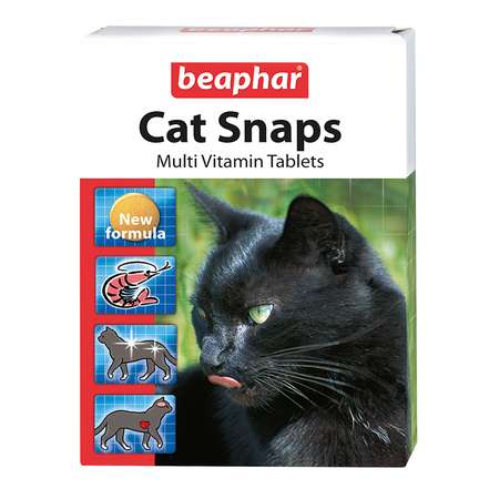 Витамины для кошек Beaphar Cat Snaps для шерсти и работы сердца 75таблеток