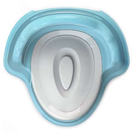 Горшок туалетный KidWick Трон с крышкой Голубой-Белый