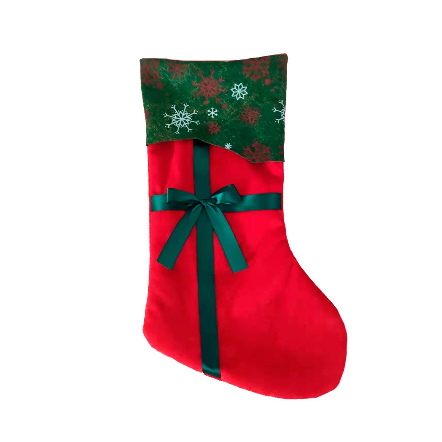 Новогоднее украшение носок Magic Time красный - фото 1